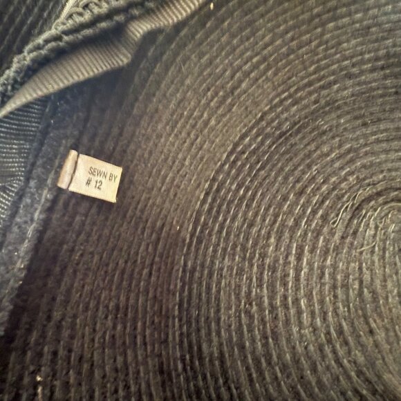 Black Wide Brim Sun Hat Sheer Stripe Beach Elegant Summer Floppy Resort Chic - Picture 12 of 16